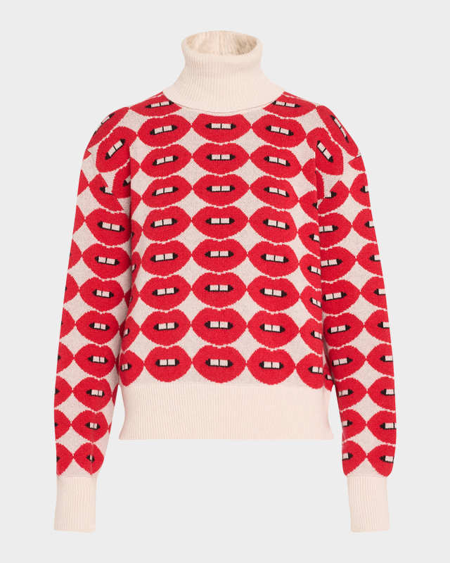 French Kissing In The USA Cropped Cashmere Turtleneck